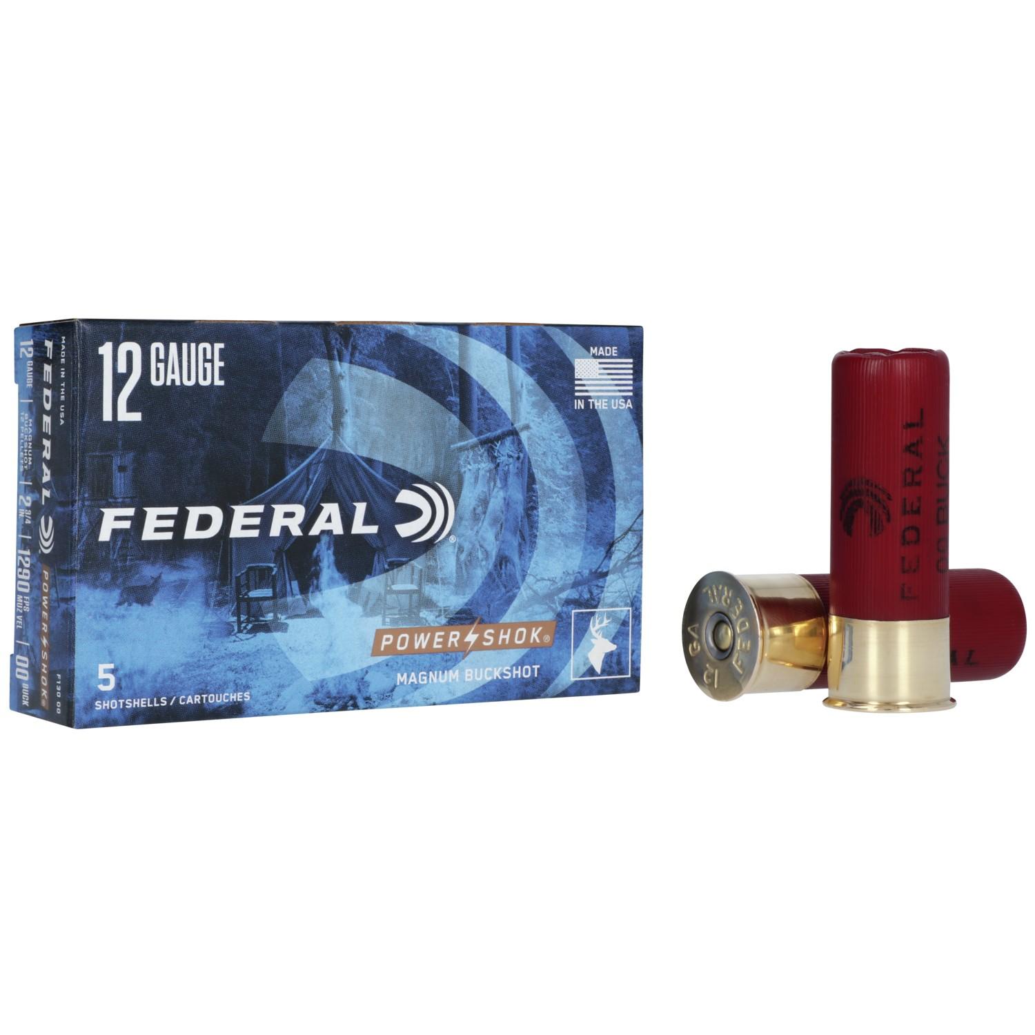 Federal Power-Shok Buckshot Shotshells 12 ga 2-3/4