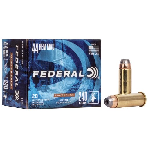 Federal Power-Shok Handgun Ammunition .44 Mag 240 gr JHP 1230 fps 20 ...